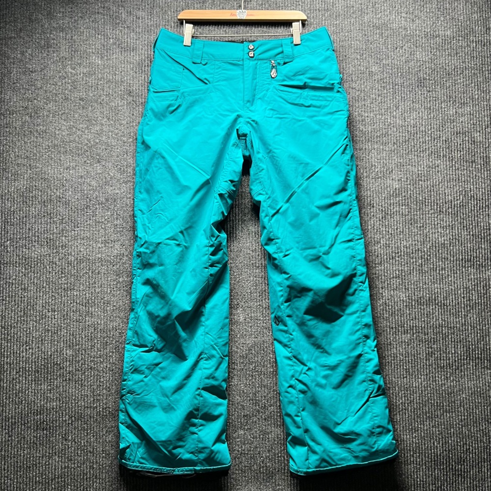 Volcom Snow Pants Women Small Teal Blue Nimbus Ski‎ Snowboard Insulated Outdoor